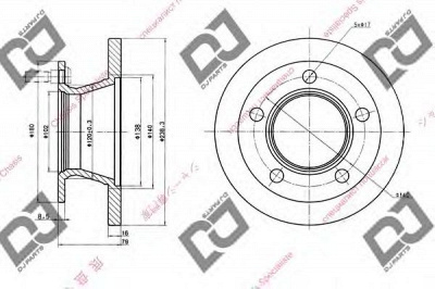 DJ PARTS bd1482 -  Тормозной диск